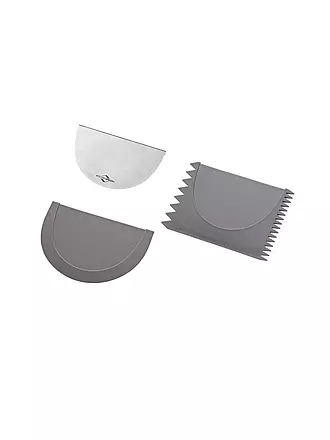 KÜCHENPROFI | Teigschaber Set VARIO Silikon Grau / Edelstahl | 